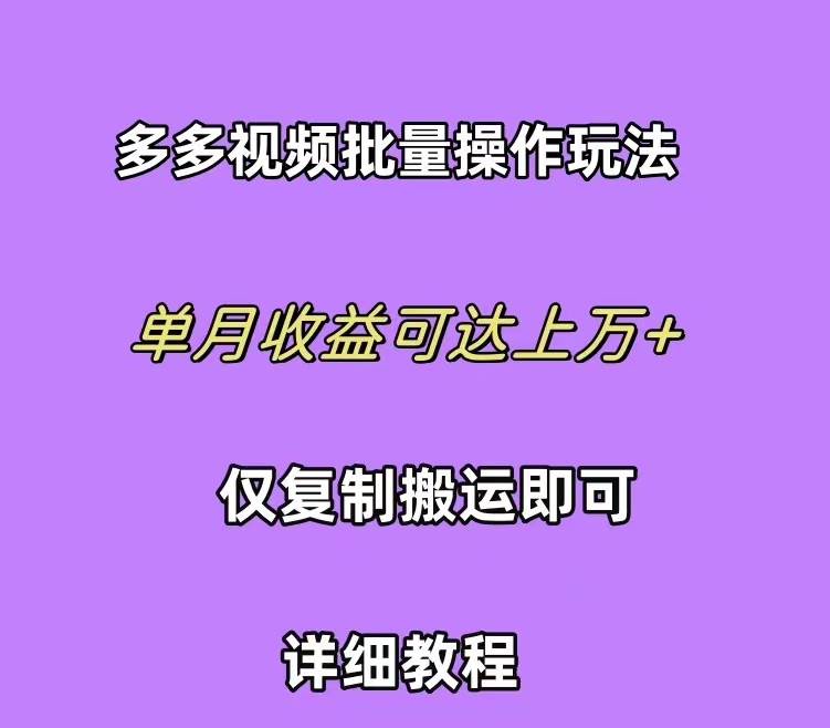 （10029期）拼多多视频带货快速过爆款选品教程 每天轻轻松松赚取三位数佣金 小白必…-178分享