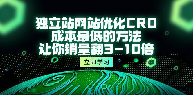 （10173期）独立站网站优化CRO，成本最低的方法，让你销量翻3-10倍（5节课）-178分享