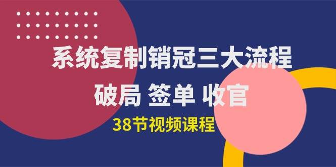 （10171期）系统复制 销冠三大流程，破局 签单 收官（38节视频课）-178分享