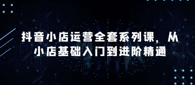 抖音小店运营全套系列课，全新升级，从小店基础入门到进阶精通，系统掌握月销百万小店的核心秘密-178分享