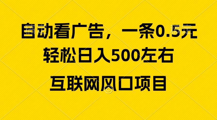 （10306期）广告收益风口，轻松日入500+，新手小白秒上手，互联网风口项目-178分享