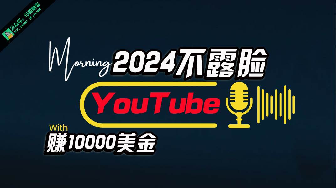 （10348期）AI做不露脸YouTube赚$10000月，傻瓜式操作，小白可做，简单粗暴-178分享