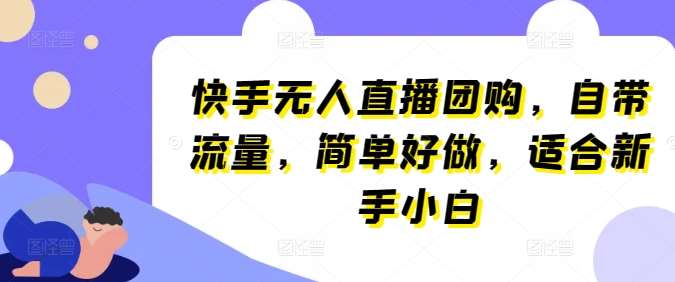 快手无人直播团购，自带流量，简单好做，适合新手小白【揭秘】-178分享