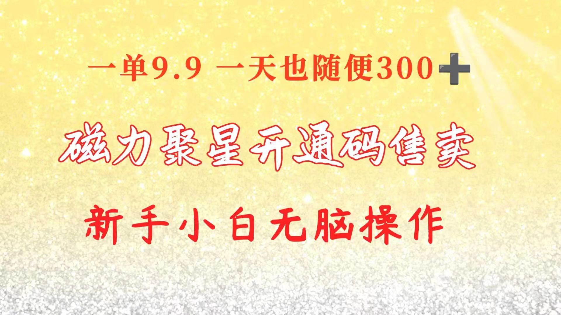 （10519期）快手磁力聚星码信息差 售卖  一单卖9.9  一天也轻松300+ 新手小白无脑操作-178分享