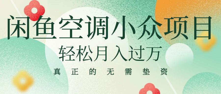 （10525期）闲鱼卖空调小众项目 轻松月入过万 真正的无需垫资金-178分享