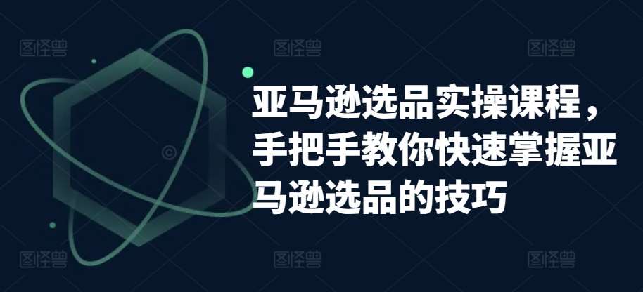 亚马逊选品实操课程，手把手教你快速掌握亚马逊选品的技巧-178分享