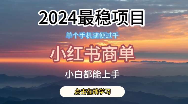 2024最稳蓝海项目，小红书商单项目，没有之一【揭秘】-178分享