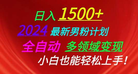 2024最新男粉计划，全自动多领域变现，小白也能轻松上手【揭秘】-178分享