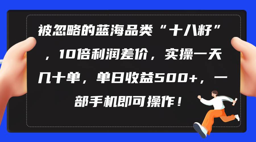 （10696期）被忽略的蓝海品类“十八籽”，10倍利润差价，实操一天几十单 单日收益500+-178分享