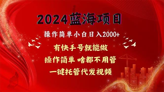 （10693期）2024蓝海项目，网盘拉新，操作简单小白日入2000+，一键托管代发视频，…-178分享